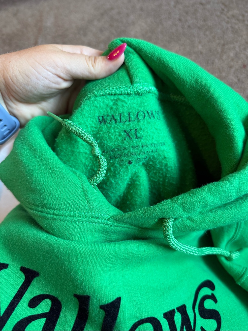 Women's Green Logo Hoodie - Picture 2 of 4